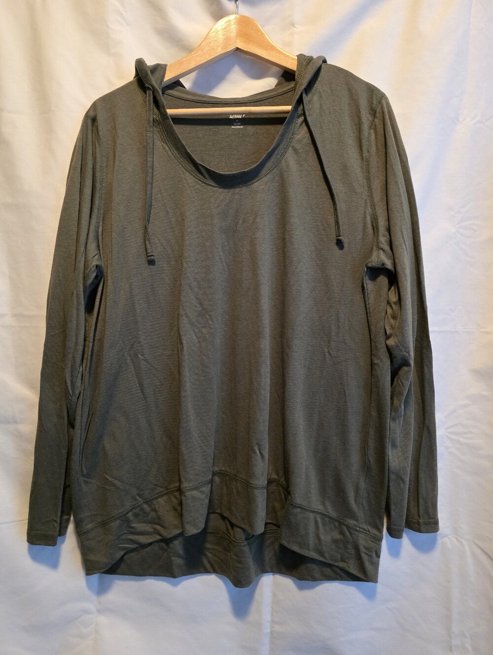 Old Navy Active Go Dry Hooded Long-Sleeve Top - Dark Green